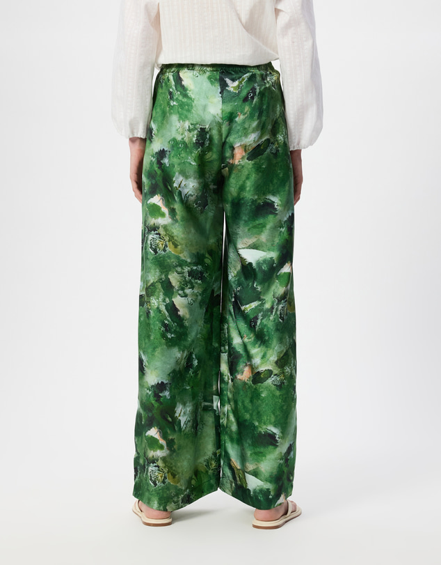 The Social Outfit - Silk Kai Pants - Verdant