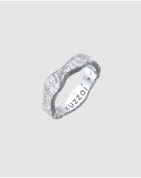 Kuzzoi - ICONIC EXCLUSIVE - Ring Men Band Organic Structure in 925 Sterling Silver