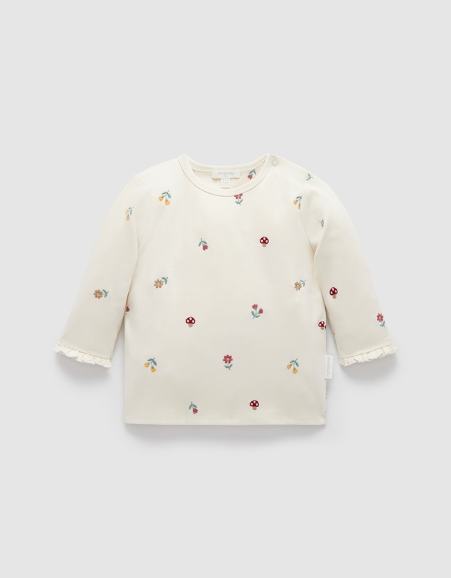 Purebaby - Broderie Layering Top -Kids-Babies