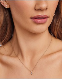 Zoe Olivia - 9K Gold Pear Lab Grown Diamond Drop Earrings