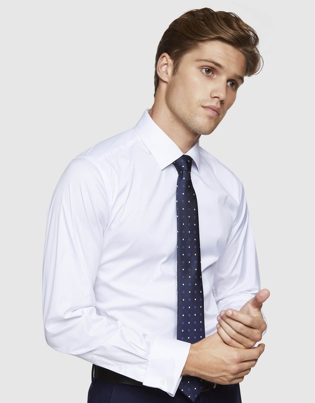 Oxford - White French Cuff Travel Shirt