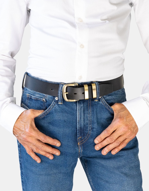 Buckle - Jackaroo. Australian Made Full Grain Natural Leather Belt. 38mm width.