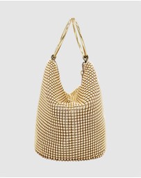 Olga Berg - Bianca Ball Mesh Handle Bag