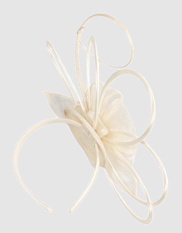 Max Alexander - Sinamay Cream Flower Racing Fascinator