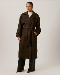 Tussah - Lillian Double Breasted Wool Blend Coat