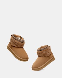 EVERAU - Australian Shepherd Ugg Brunel Kids Cow Suede Upper UGG Boots