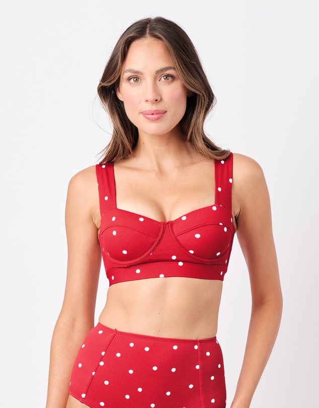 UNE PIECE - Textured Original Bustier Balconette Bralette Bikini Top