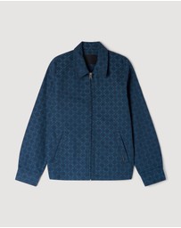 Sandro - Fitted Cross Denim Jacket
