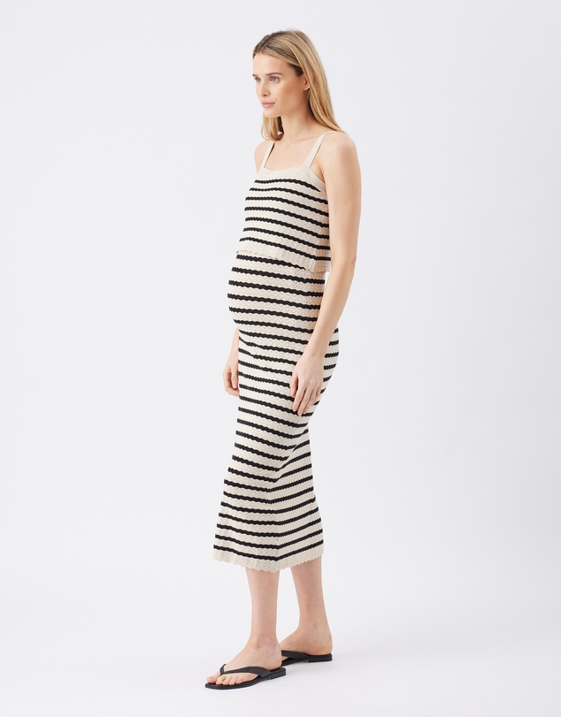 Ripe Maternity - Pointelle Knit Nursing Dress