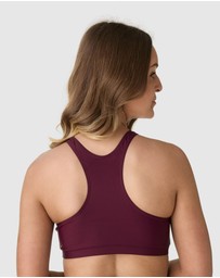 Modest Mermaid - Burgundy Dusk Bikini crop top