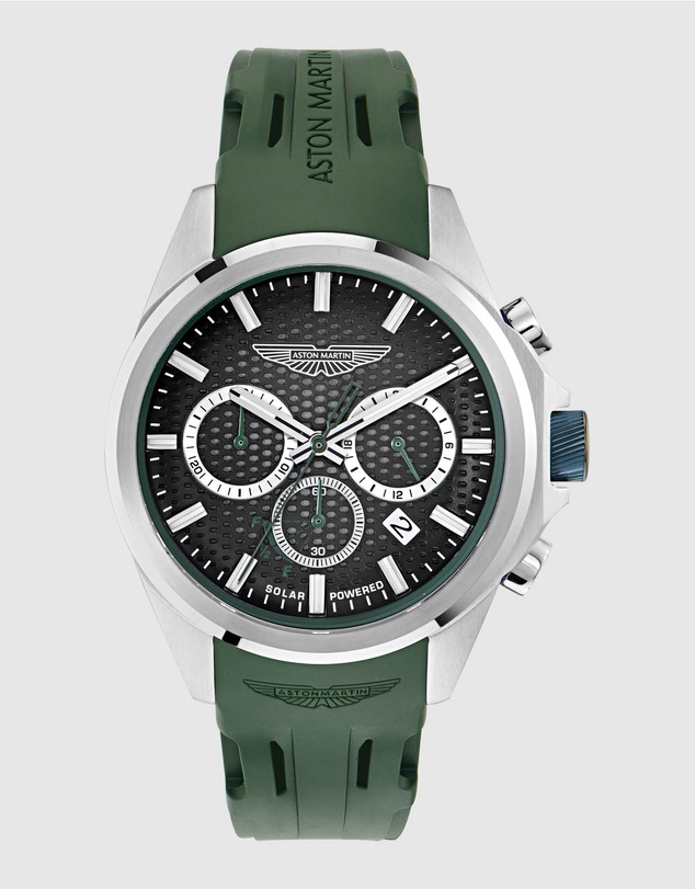 Aston Martin - HLC Chronograph Solar Bertelli Green Silicone Strap Watch