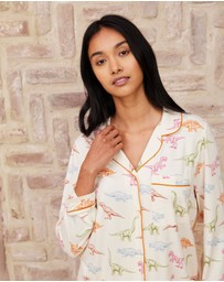 Chelsea Peers - Dinosaur Print Long Pyjama Set