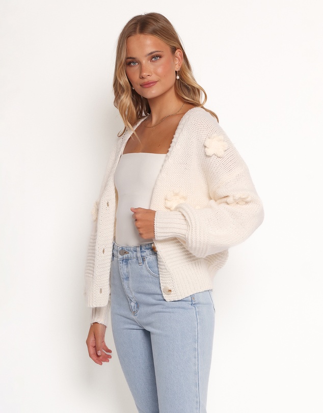 Petal & Pup - Harlee Flower Cardigan - White