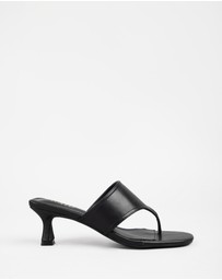 RAID - Tista toe post heeled mule sandals in Black