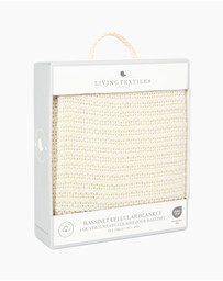 Living Textiles - Cotton Cellular Blanket - Natural White