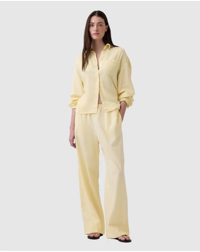 GAP - Linen Drawstring WL Pants