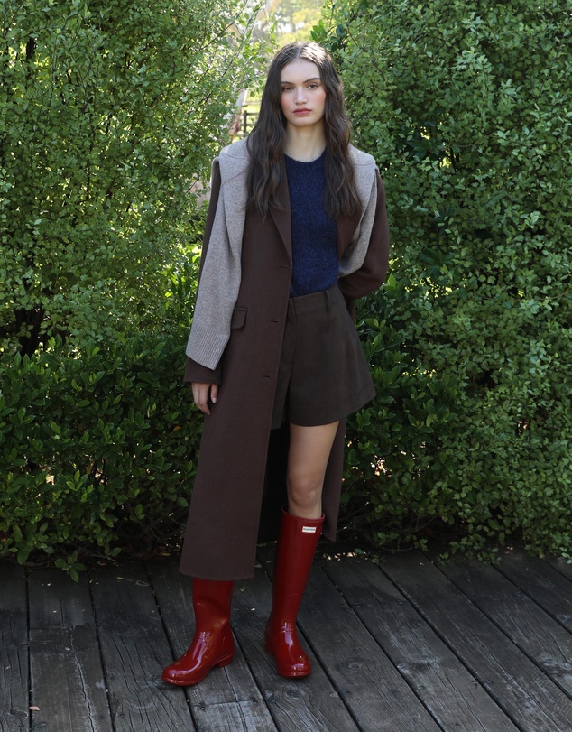 AERE - Anders Suede Look Tailored Shorts