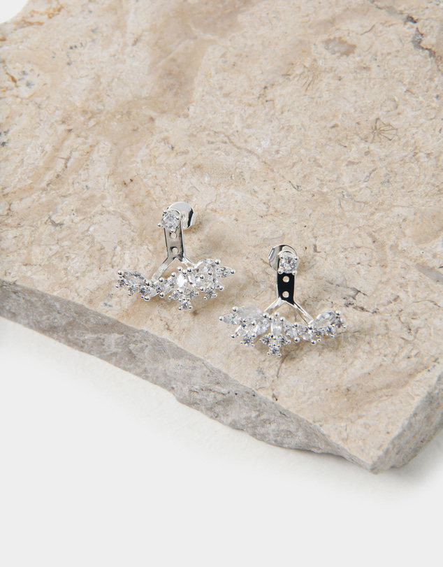 Forcast - Liah Sterling Silver Plated 2 Way Earrings
