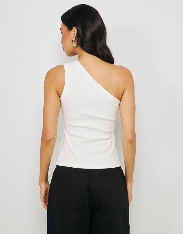 AERE - Elsa One Shoulder Ribbed Tank