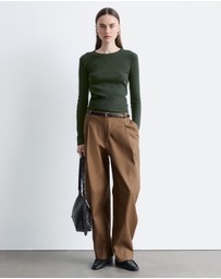 & Other Stories - Ribbed Long-Sleeve Top