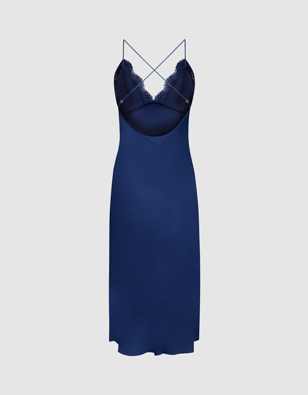 Hunkemoller - Dorothy Satin Lace Midi Slip Dress