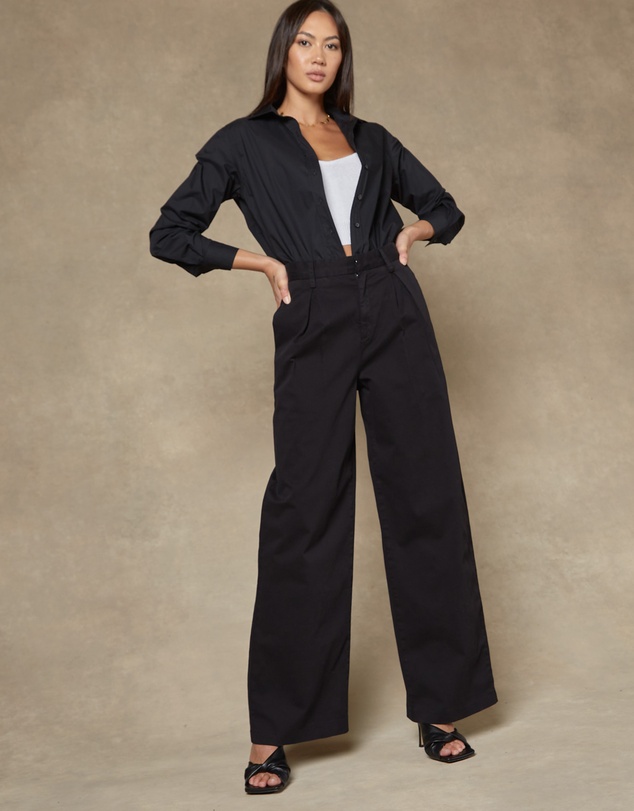 DRICOPER DENIM - Maya Black Wide Leg Pants
