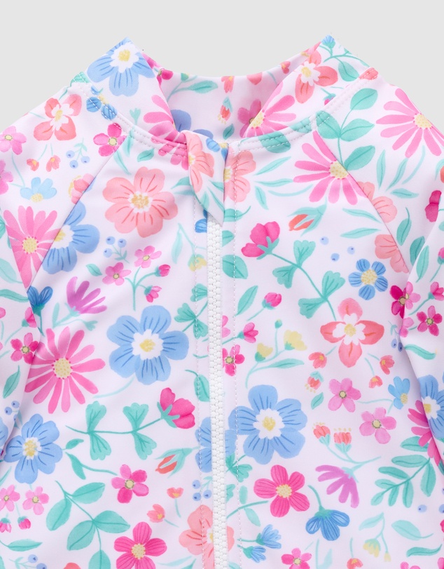 Purebaby - Printed Long Sleeve Swimsuit- Kids-Babies