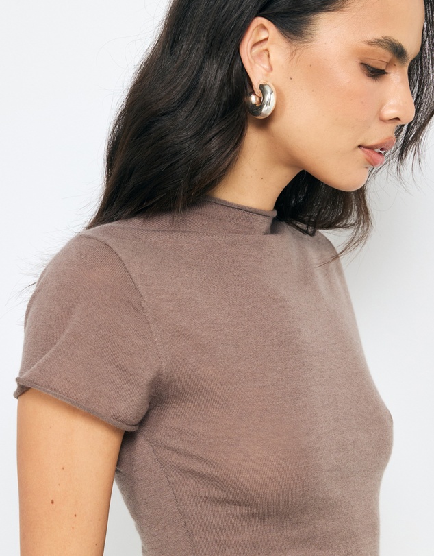 AERE - Ari Semi-Sheer Merino Wool Knit Top