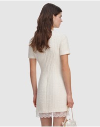 Self Portrait - Boucle Lace Trim Mini Dress