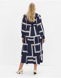 City Chic - Plus sizeKinsley Print Maxi Dress - navy