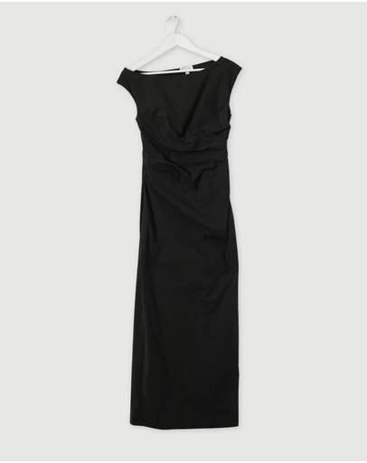 Revibe - Repaired Shona Joy Campbell Off Shoulder Maxi Dress - AU 8