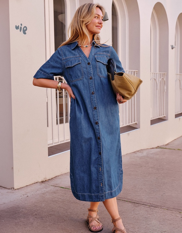 Ceres Life - Sloane Short Sleeve Midi Dress