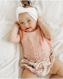 WITH LOVE FOR KIDS - Cotton Muslin Lace Top - Babies - Kids