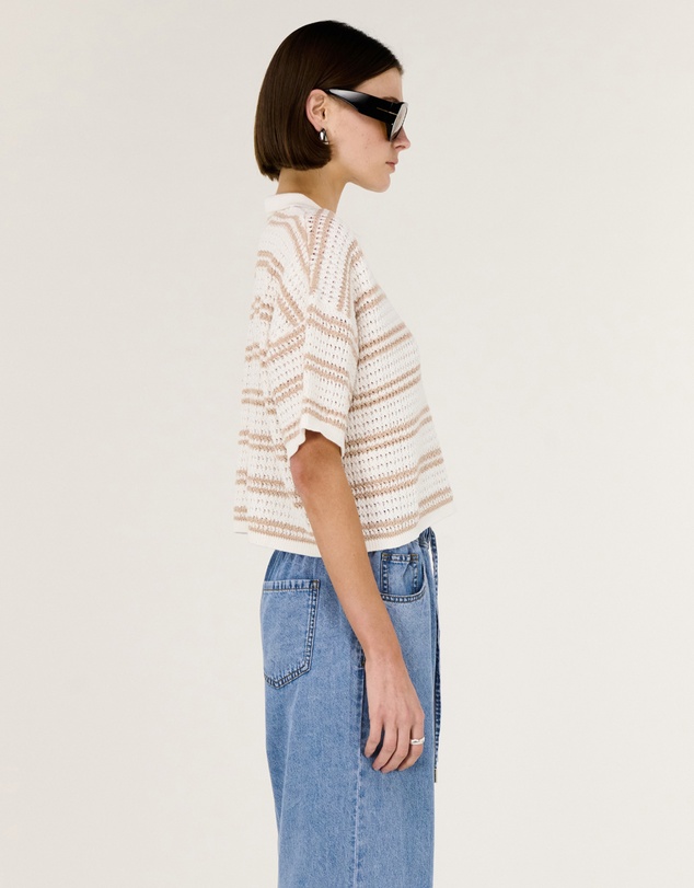 Staple the Label - Eamon Knit Polo Tee