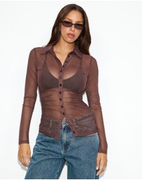 Dazie - Elara Mesh Shirt