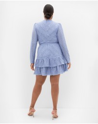 City Chic - Gabriella Lace Ruffle Mini Dress