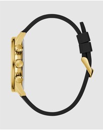 GUESS - Guess Men's Black Gold Tone 44mm Multi-function Watch
