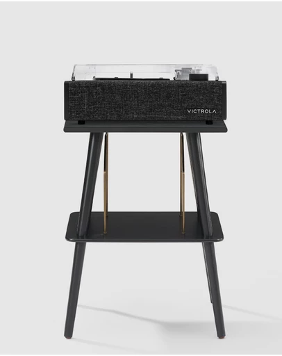 Victrola - Victrola Eastwood II Turntable - Black + Turntable Stand Bundle - Black