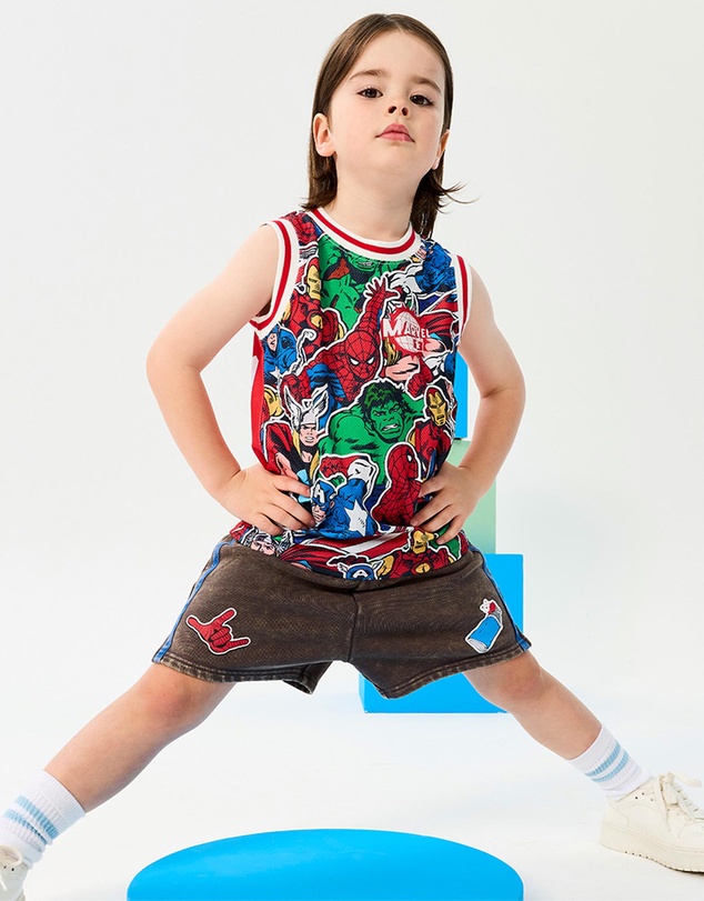 Rock Your Kid - Marvel Basketball Singlet - Kids-Teens