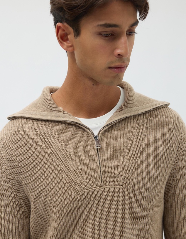 AERE - Wool Blend Quarter Zip