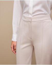 Trenery - Ponte Tailored Kick Flare Pant in Stone