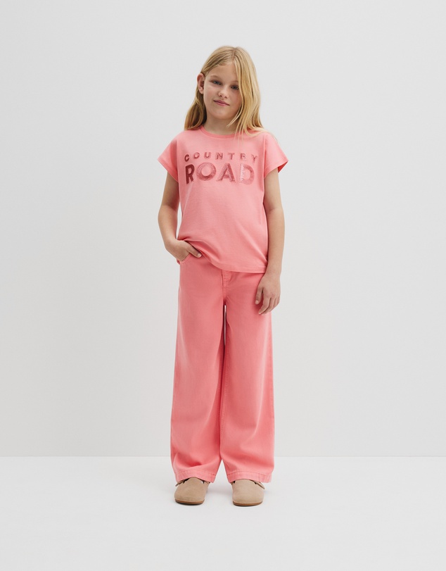 Country Road - Organically Grown Cotton Sequin Logo T-shirt