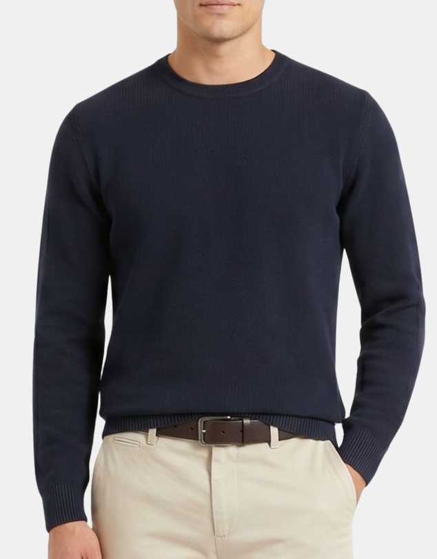Henry Bucks - Henry Sartorial Cotton Textured Crew Neck Knit