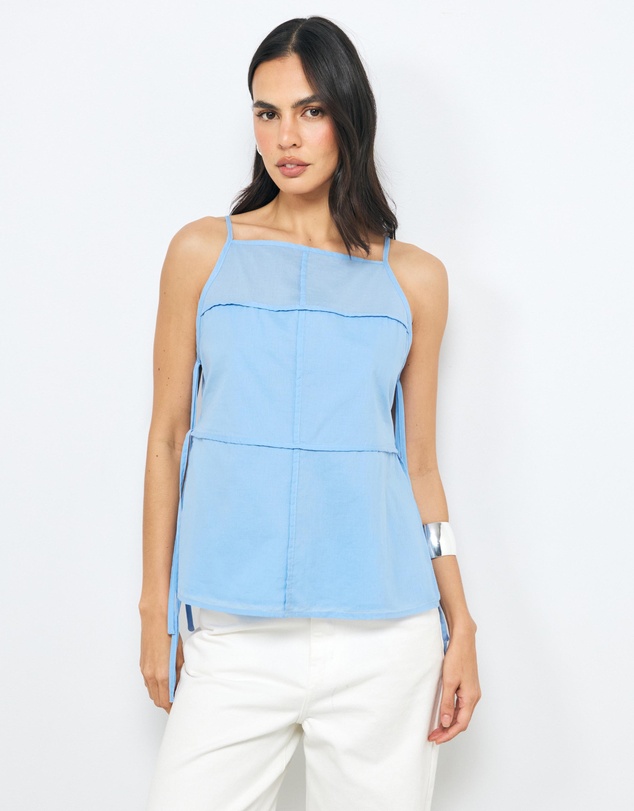 AERE - Grace Panel Tie Side Top
