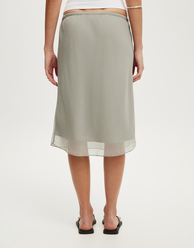 Cotton On - Chiffon Midi Slip Skirt