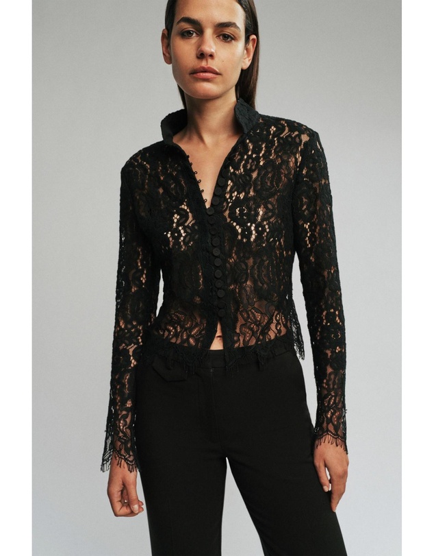 Bardot - Remly Button Front Lace Top