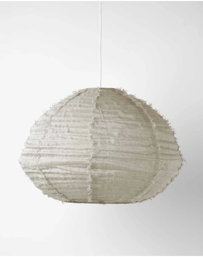 Aura Home - Cloud Fringed Linen Oval Pendant Shade