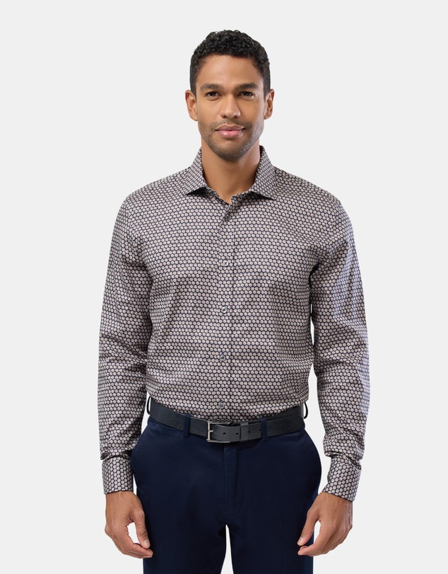 Brooksfield - Autumn Floral Print Slim Fit Dress Shirt