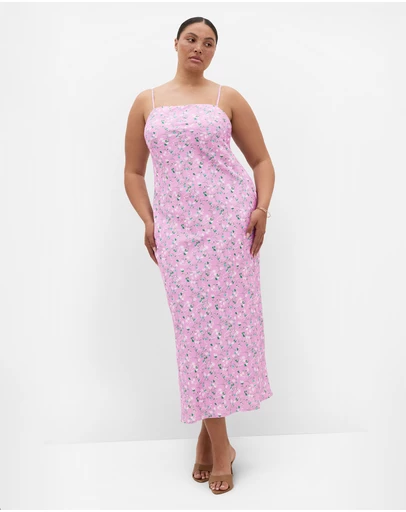 City Chic - Ellery Ditsy Print Maxi Dress