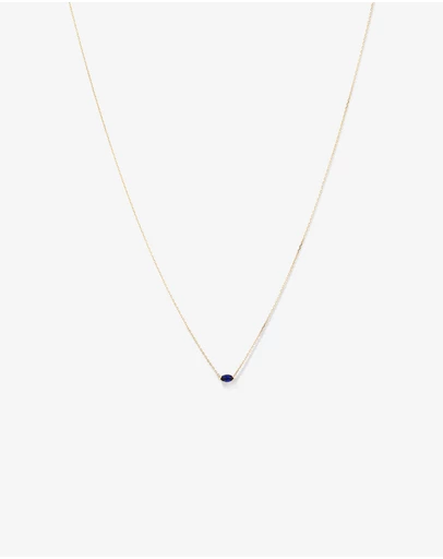Michael Hill - East West Marquise-Cut Created Sapphire Necklace in 10kt Yellow Gold